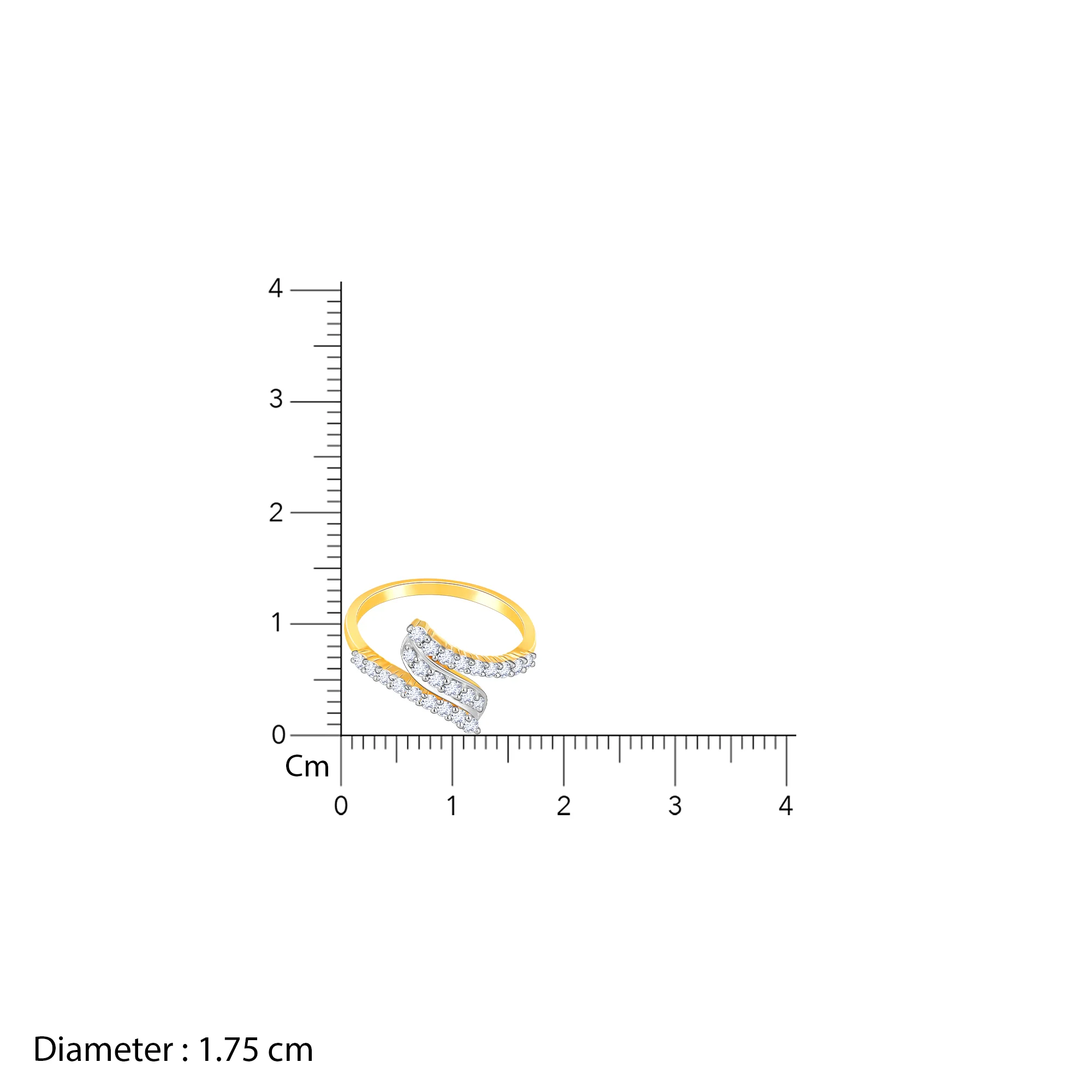 Gold Calm Cascade Diamond Ring - Image 6
