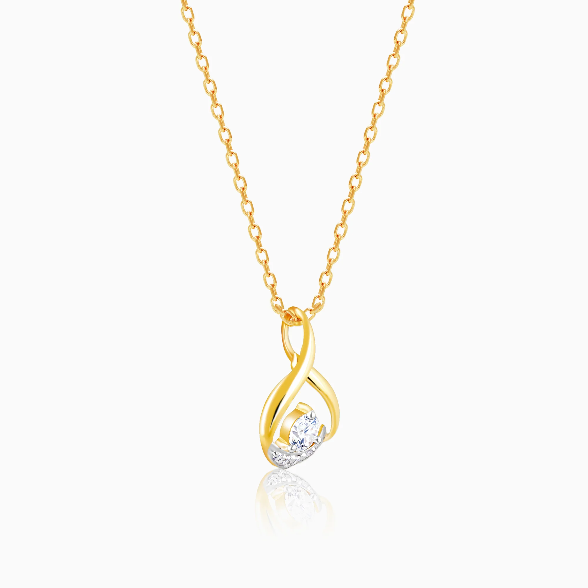 Gold Charming Dew Drops Diamond Pendant - Image 4