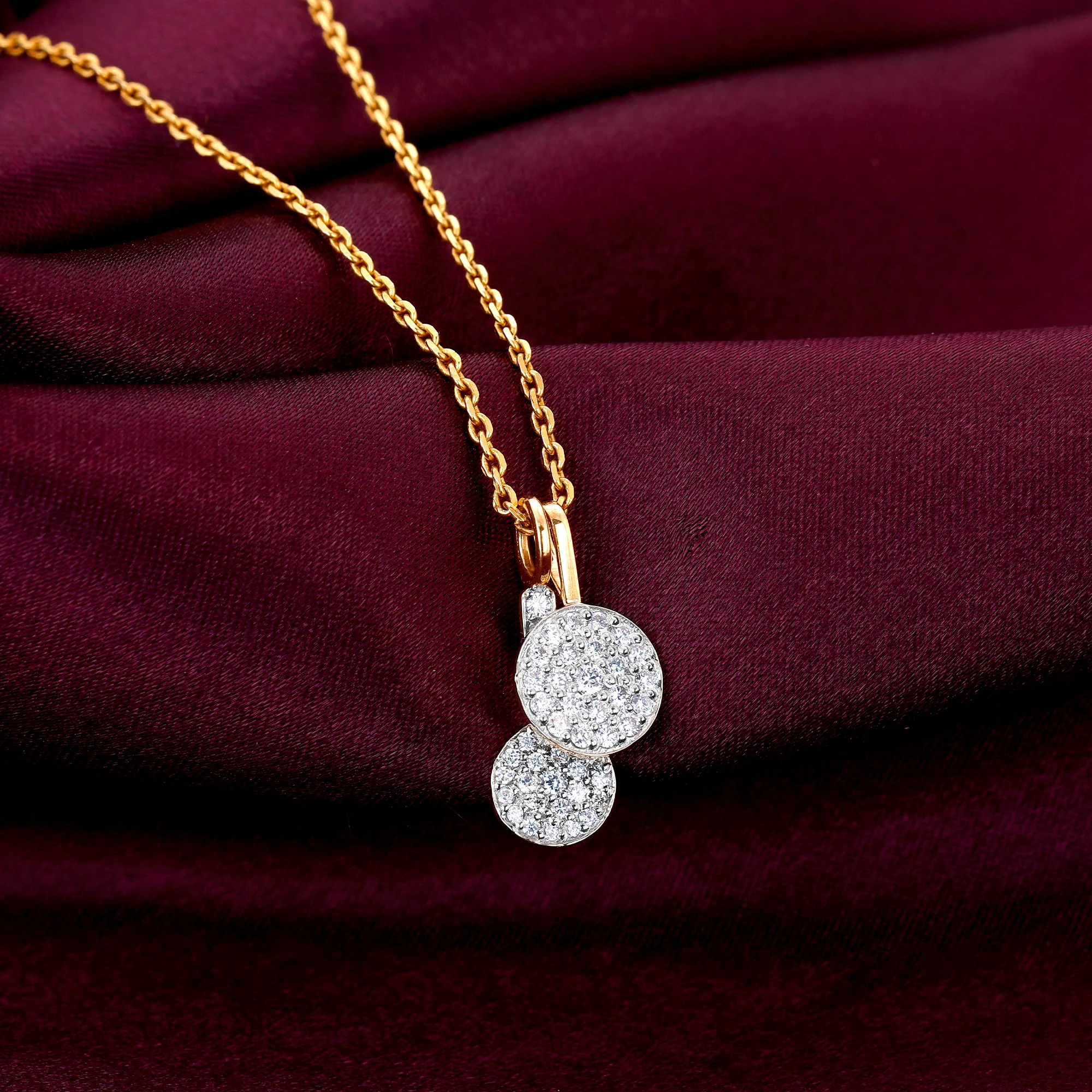 Gold Cheerful Cherry Diamond Pendant - Image 2