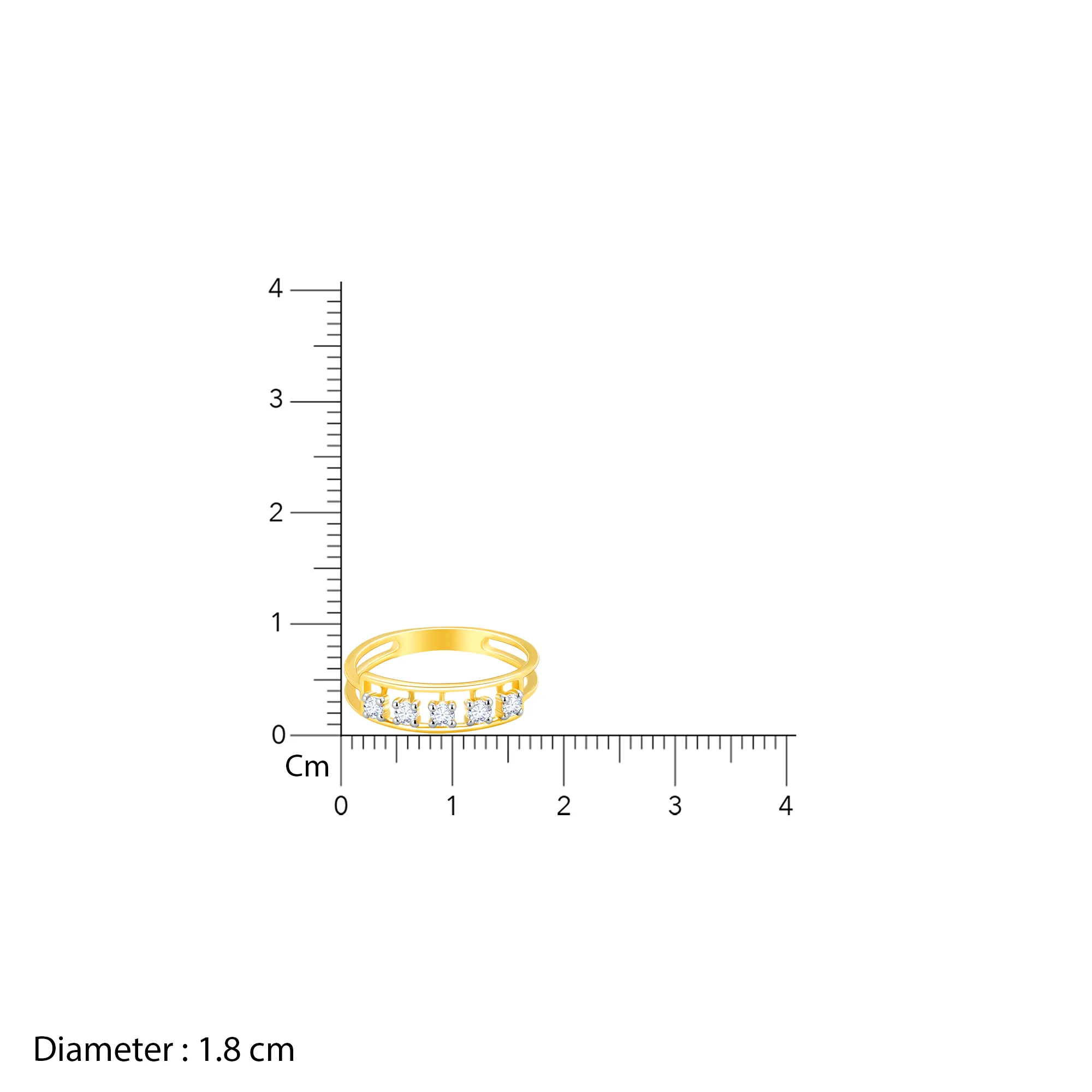 Gold Dazzling Diamond Ring - Image 6