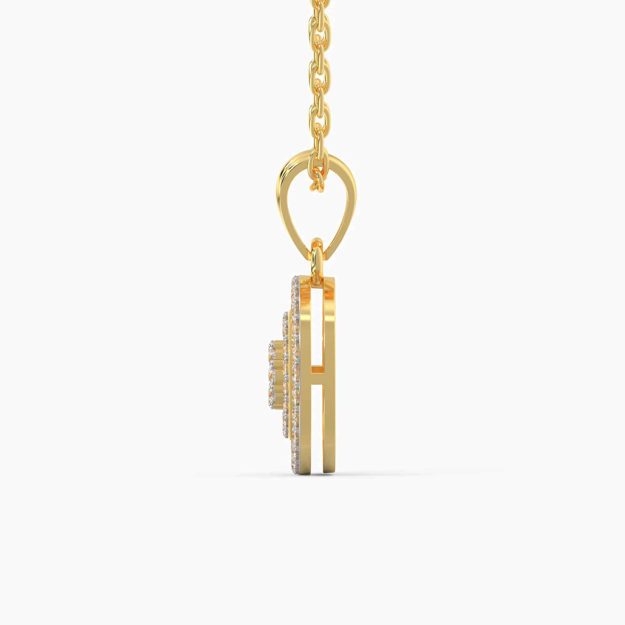 Gold Enchanting Moon Diamond Pendant - Image 9