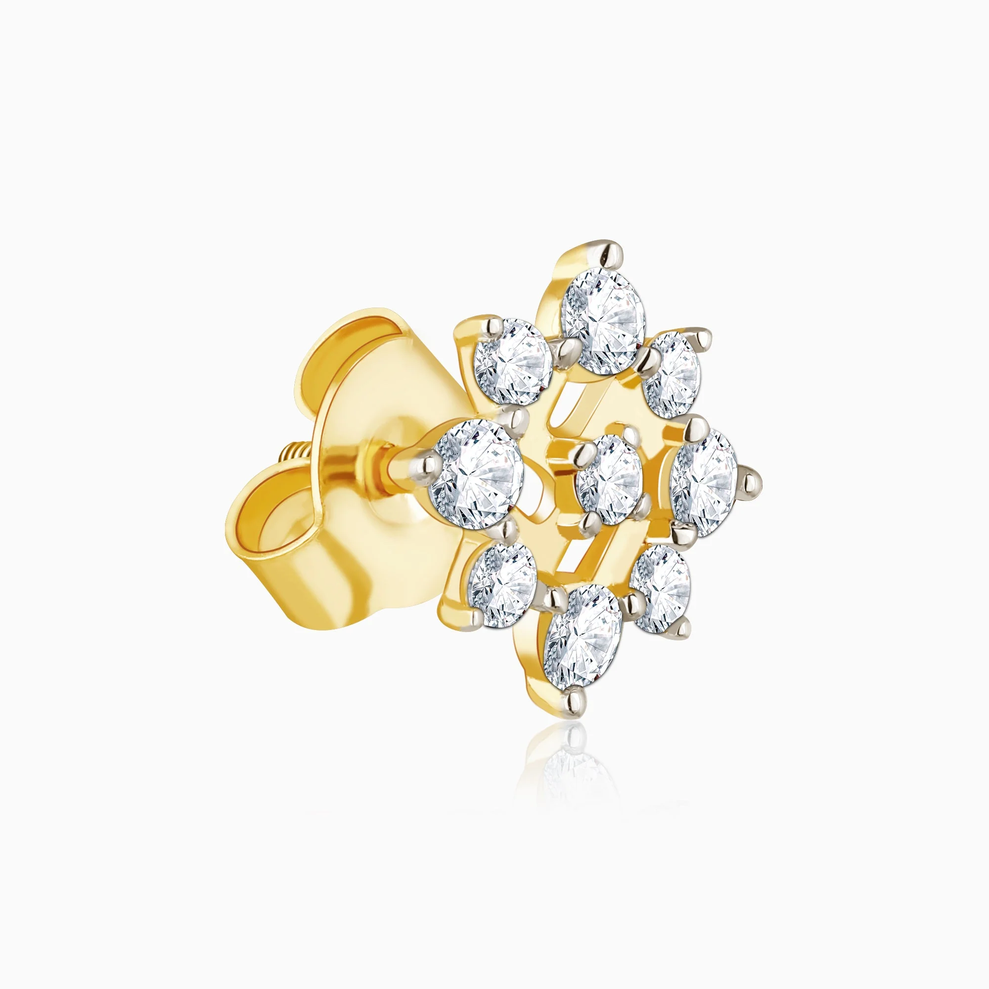 Gold Meadow Magic Diamond Earrings - Image 4
