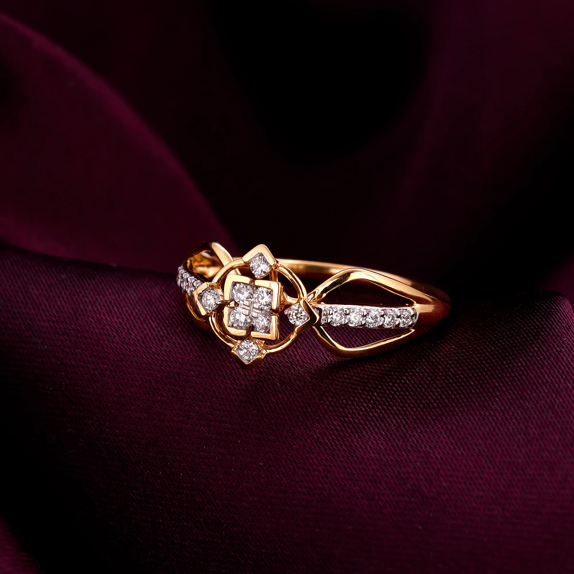 Gold Monumental Elegance Diamond Ring - Image 2