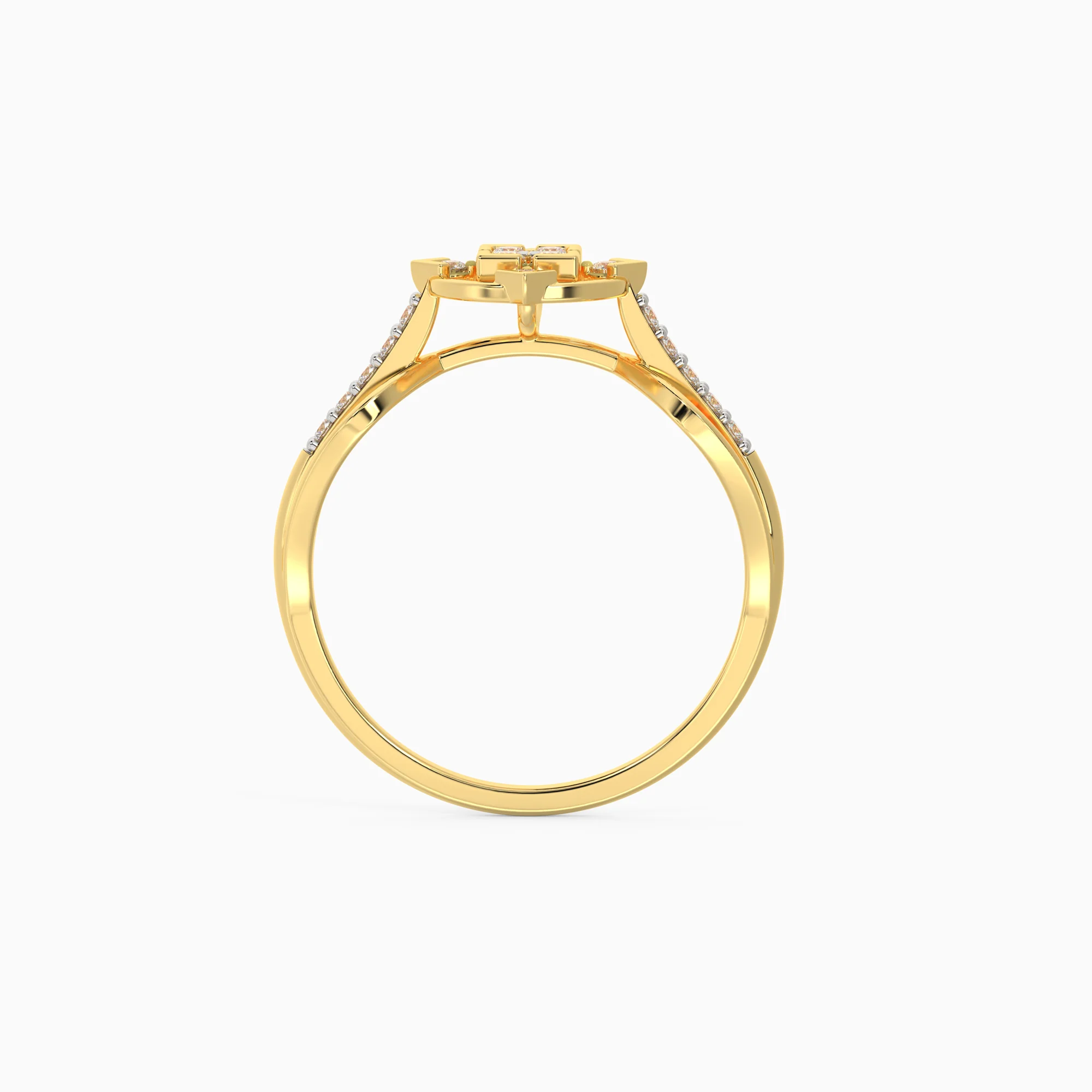 Gold Monumental Elegance Diamond Ring - Image 6