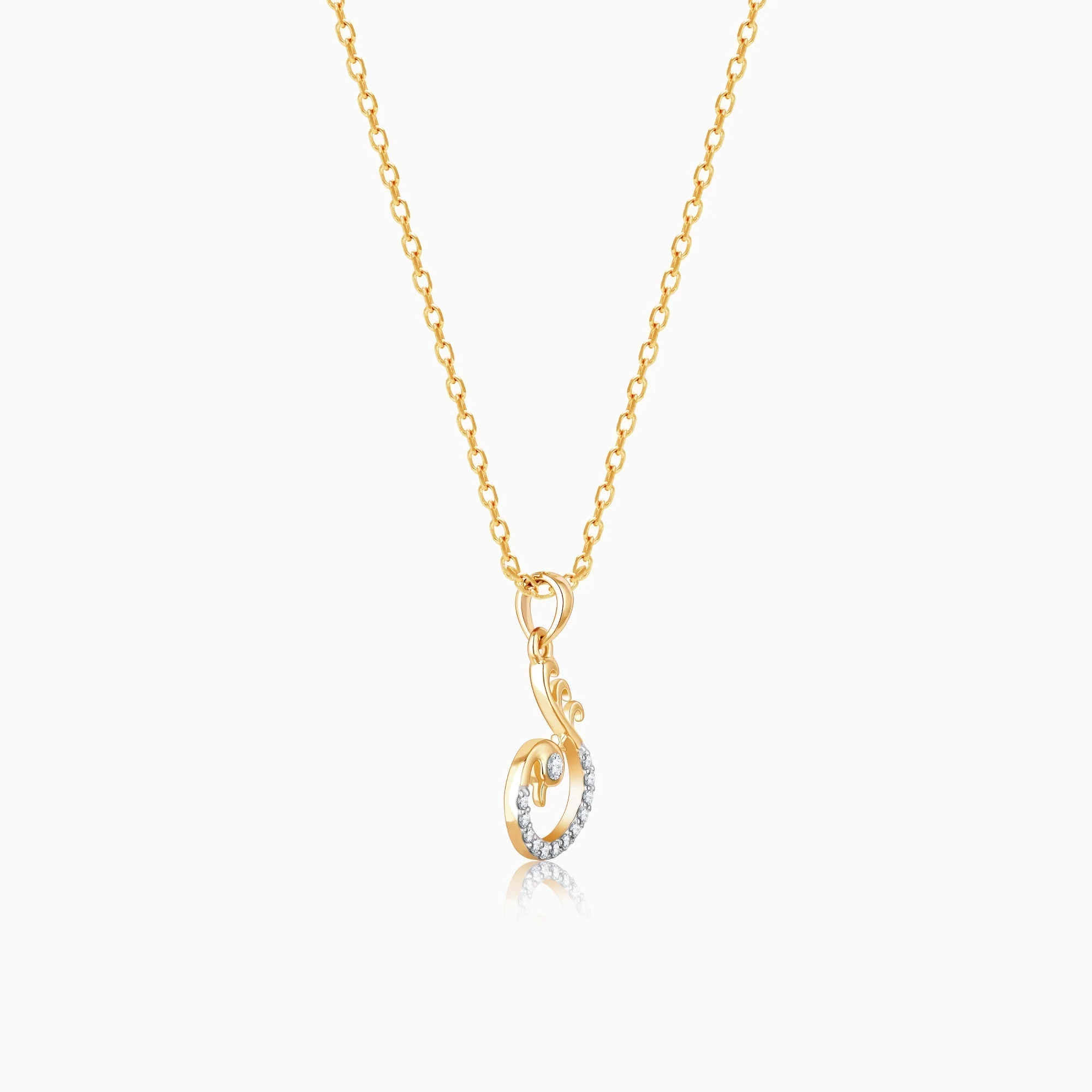 Gold Precious Peacock Diamond Pendant - Image 4