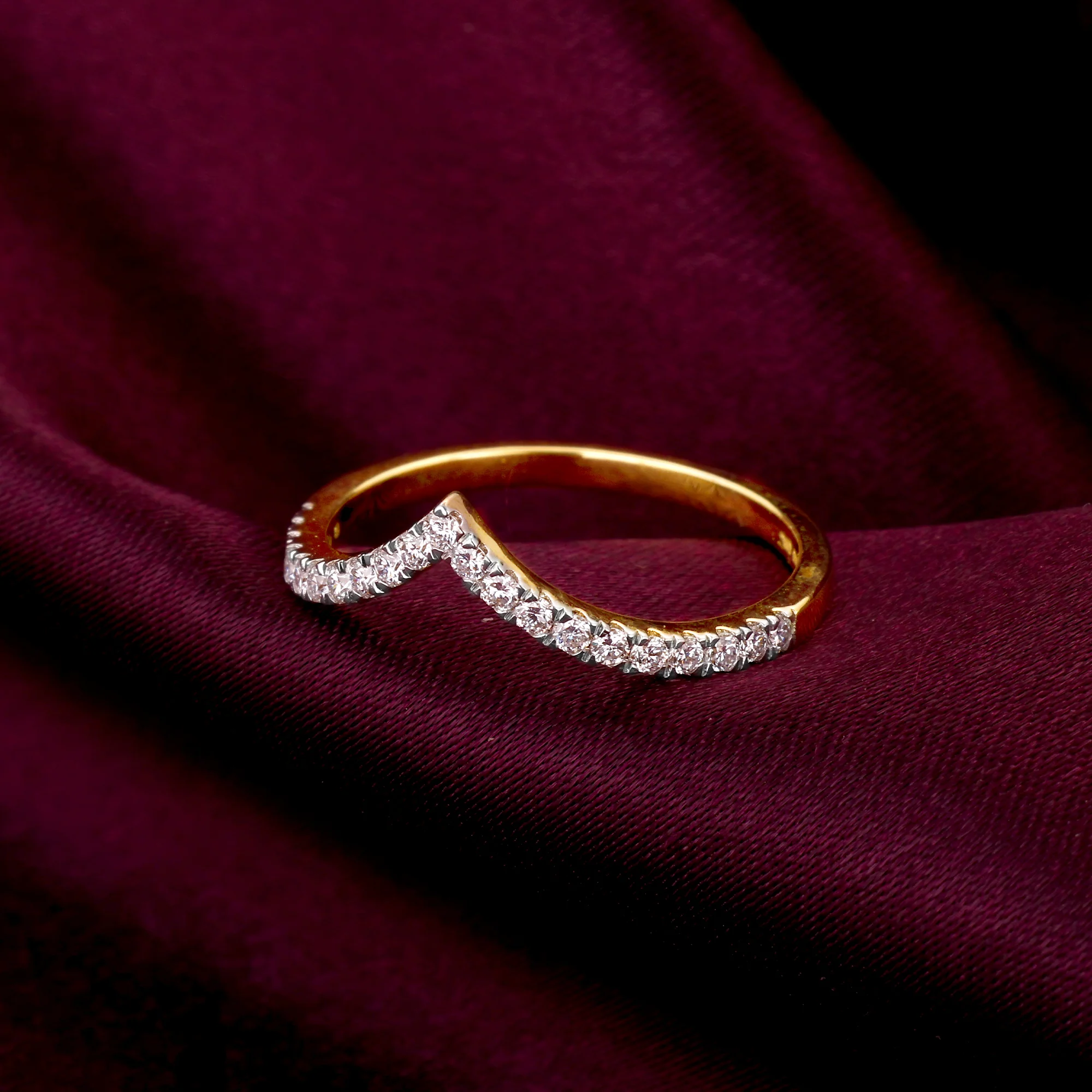 Gold Serene Valley Diamond Ring - Image 2