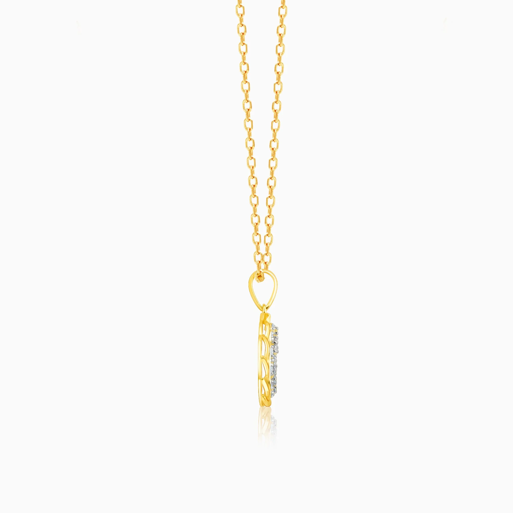 Gold Simple Rendezvous Diamond Pendant - Image 5