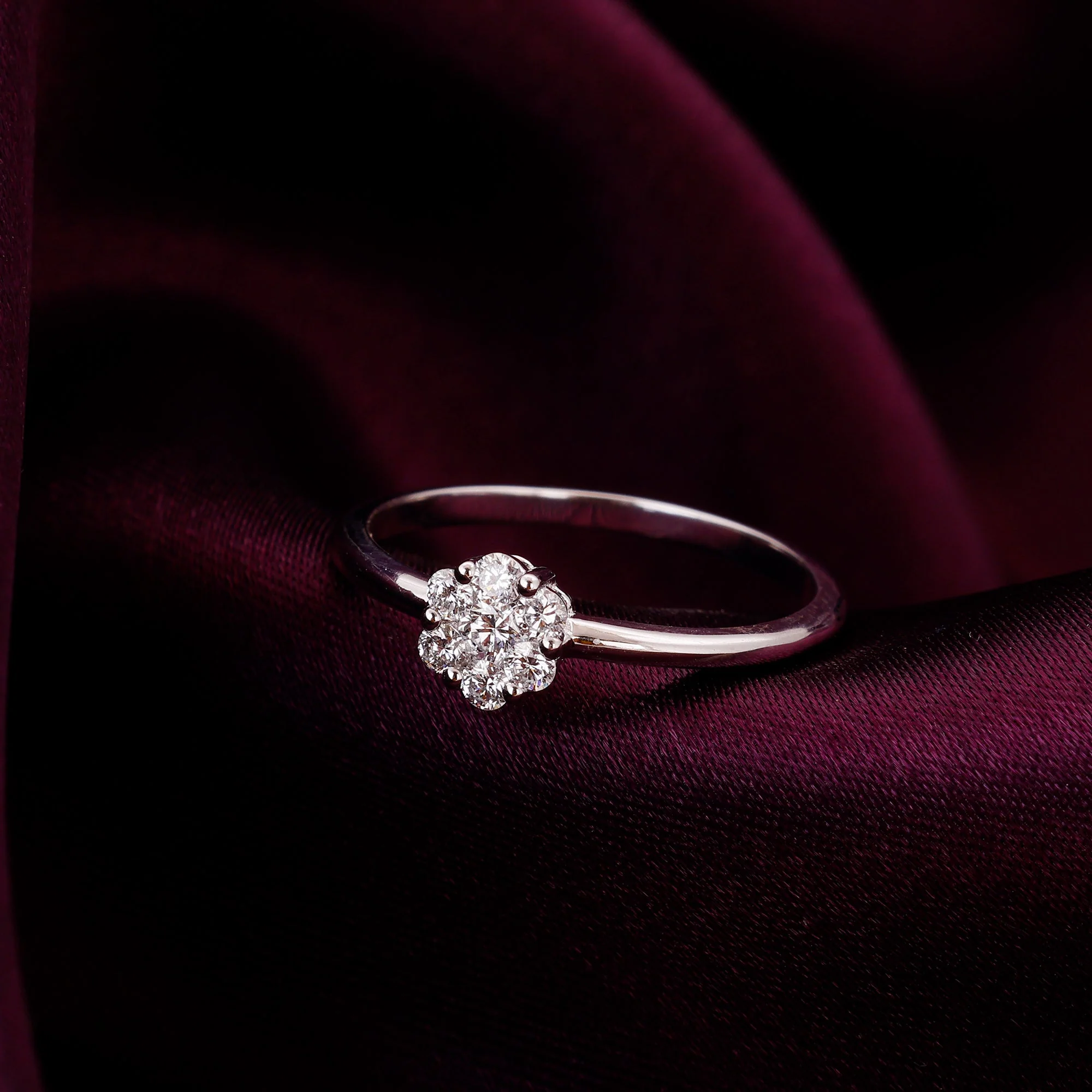 White Gold Tender Romance Diamond Ring - Image 2