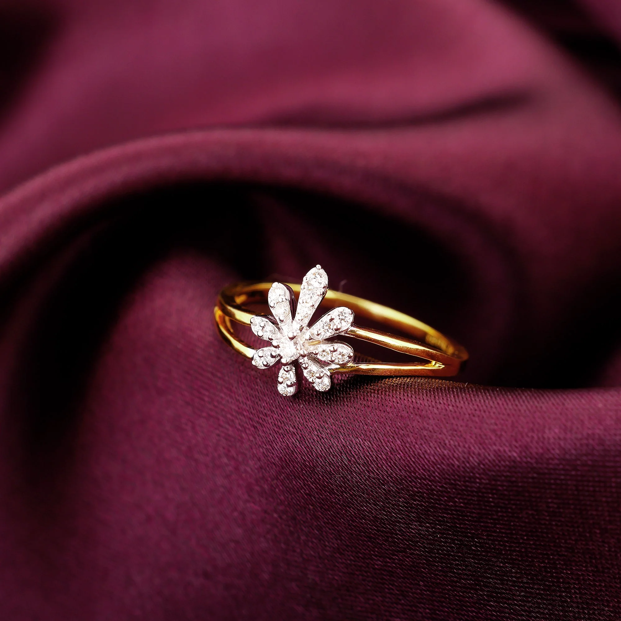 Gold Crowning Cosmos Diamond Ring - Image 2