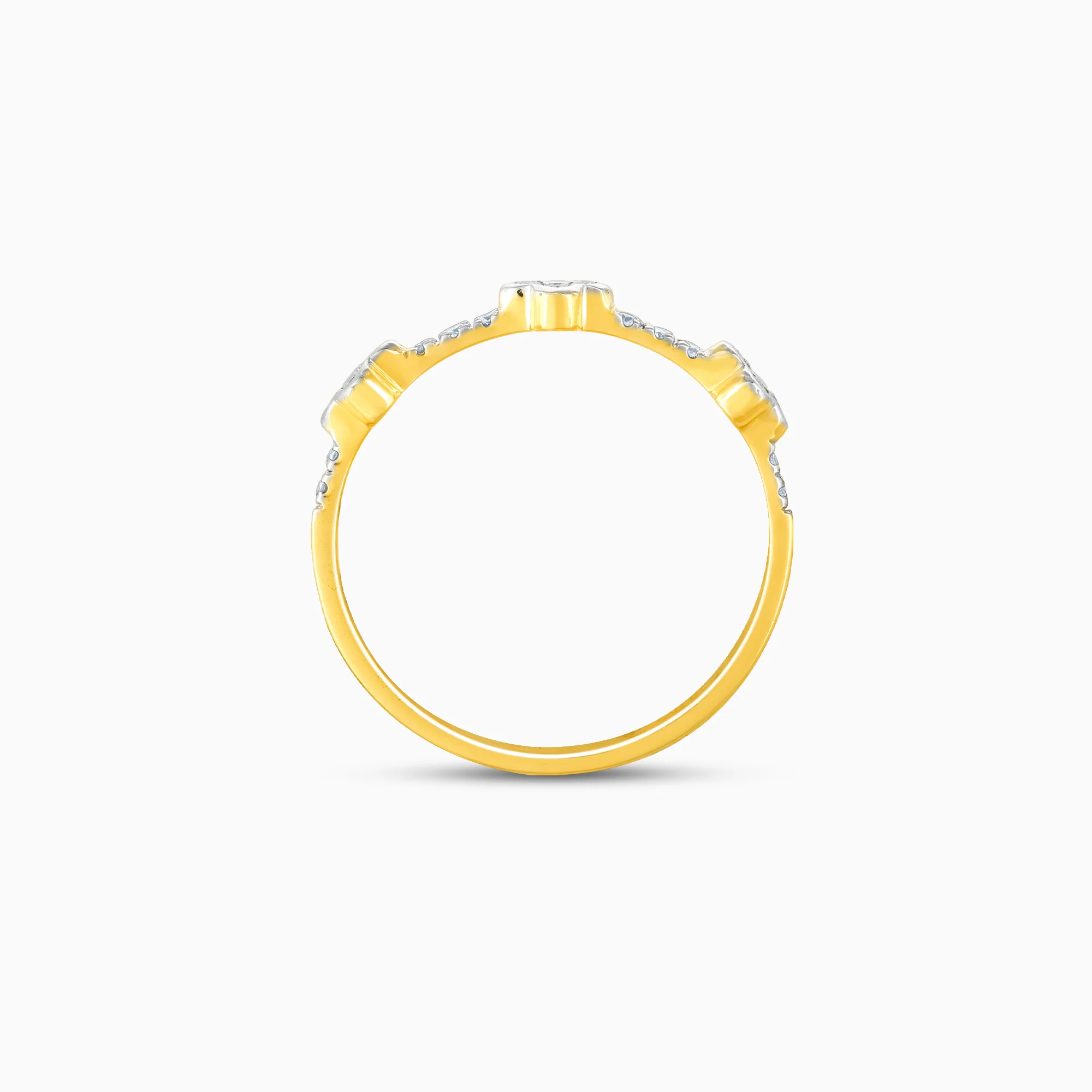 Gold Ornate Floral Diamond Ring - Image 5