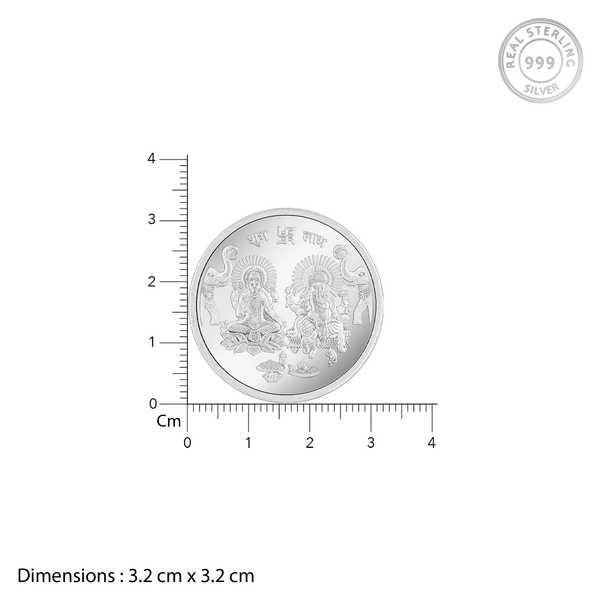 999 Silver Goddess Lakshmi and Lord Ganesh Coin - 10 g - Image 4