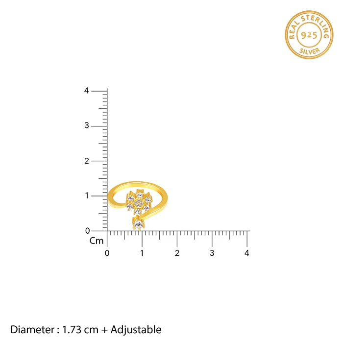 Anushka Sharma Golden Blooming Flower Ring - Image 9