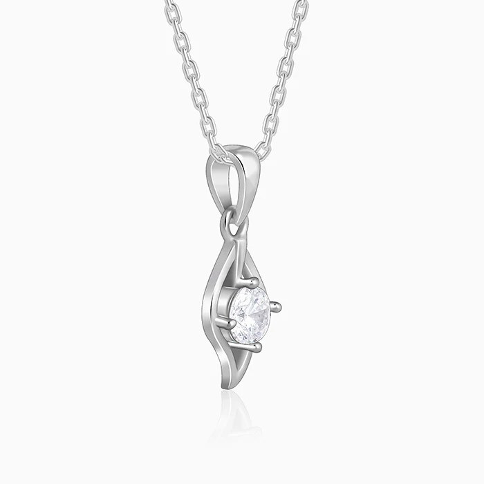 Anushka Sharma Silver Falling Dew Pendant With Link Chain - Image 4