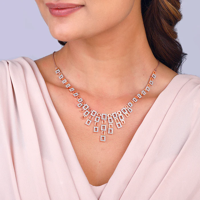 Anushka's Rose Gold Grace Necklace - Image 4