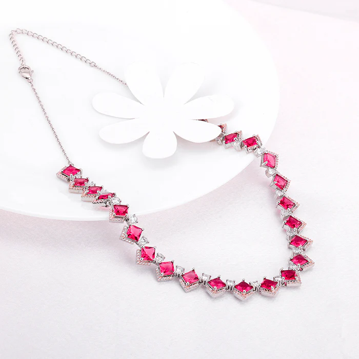 Anushka's Royal Pink Necklace - Image 2