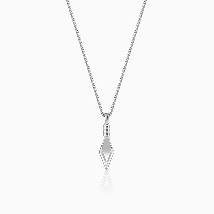 Silver Kite Pendant with Box Chain For Him - Image 2