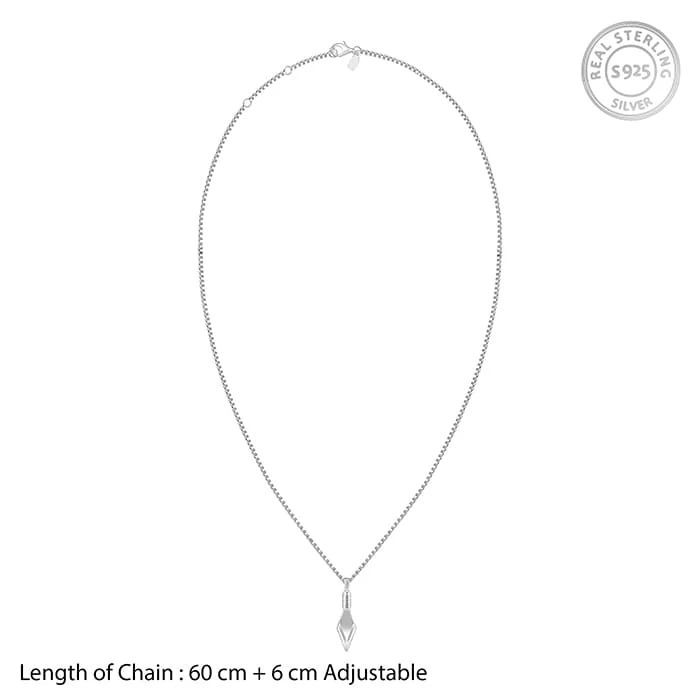 Silver Kite Pendant with Box Chain For Him - Image 6