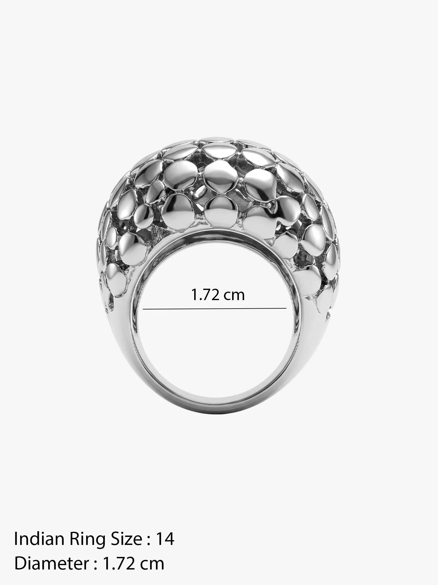 Barely There Rhodium Plated Ring (Size 14) - Image 6