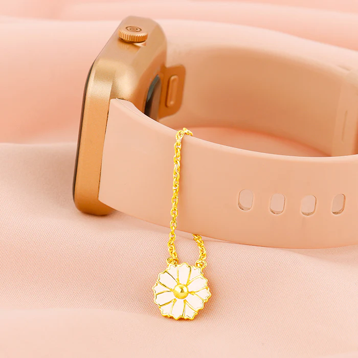 Golden Brahma Kamal Convertible Hoop Earrings - Image 3