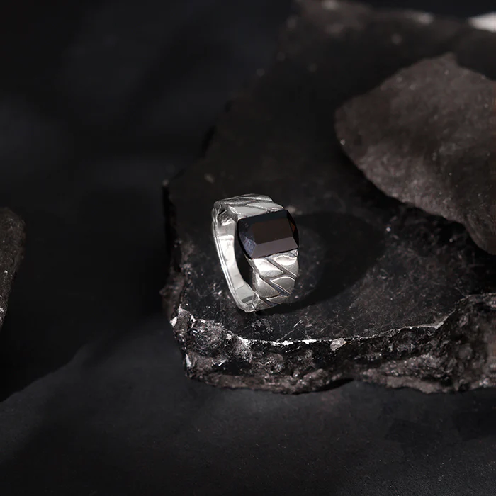 Black Rhodium Impeccable Ring For Him - Image 3