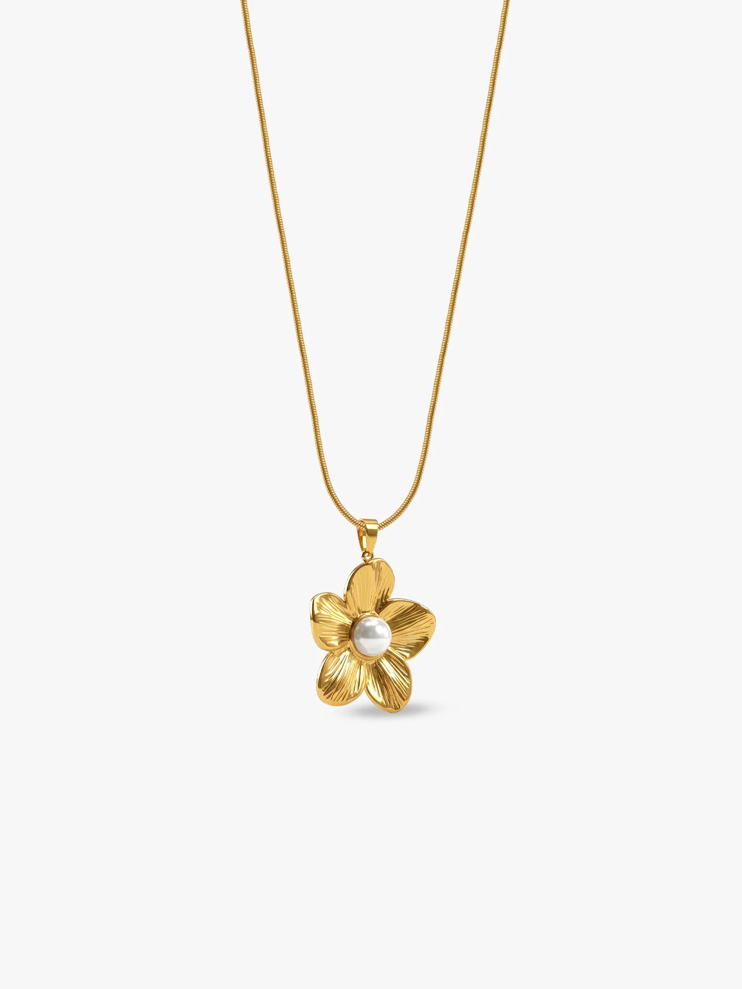 Bloom Pop Gold Plated Pendant with Link Chain - Image 4