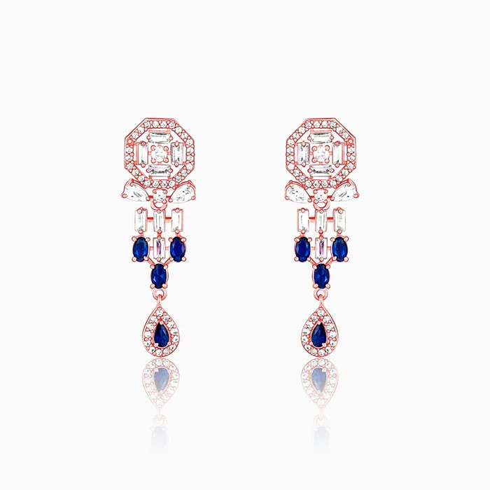 Rose Gold Bluestone Alley Earrings
