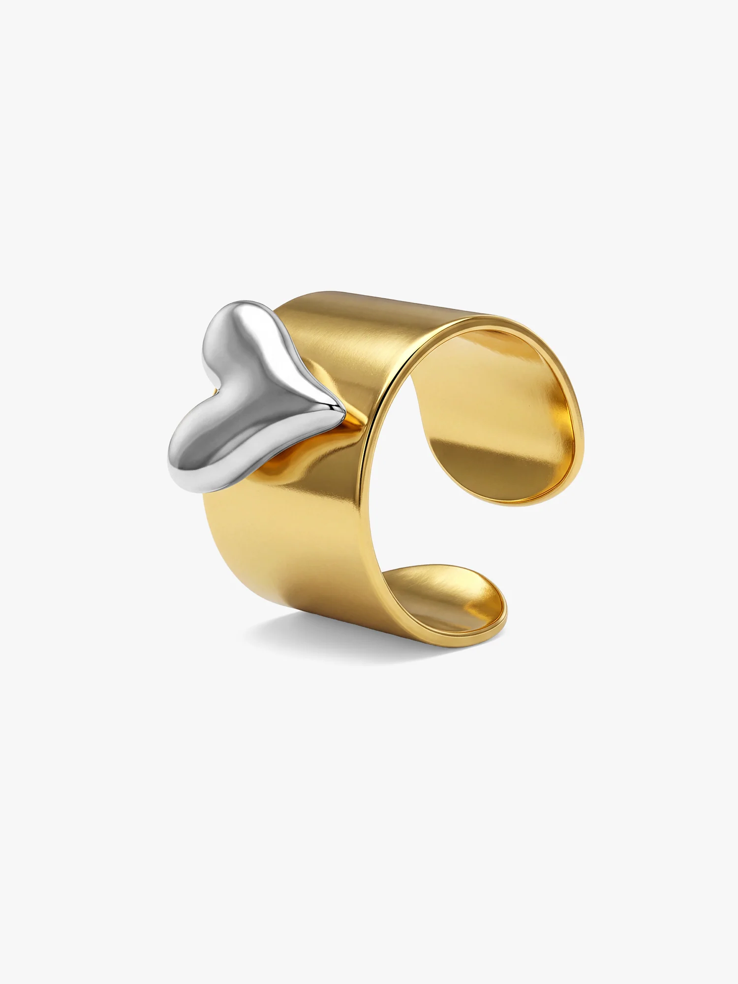 Bold Heart Dual Tone Ring (Size 14) - Image 4