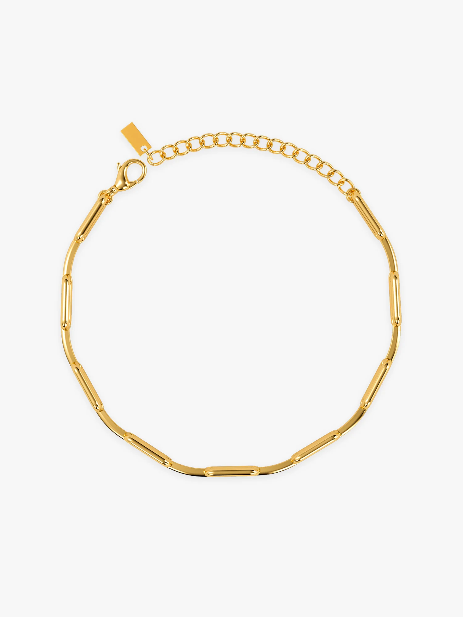 Bold Link Lock Chain Gold Plated Bracelet - Image 4