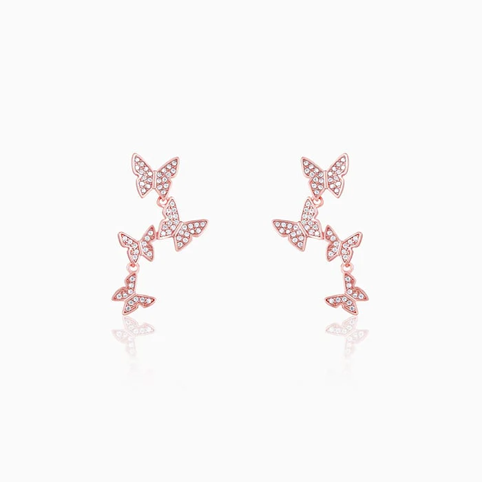 Anushka Sharma Rose Gold Wavering Wings Earrings