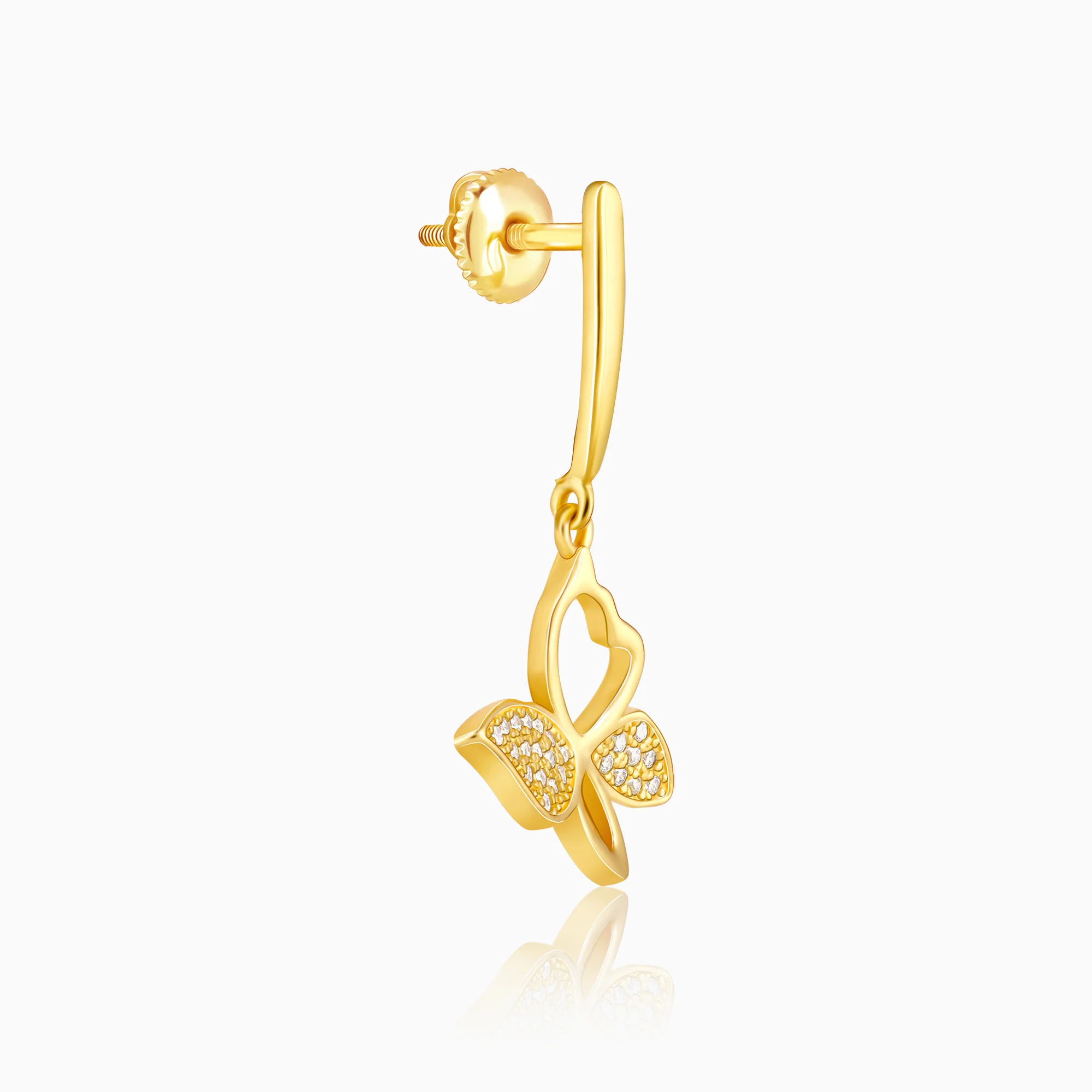 Golden Butterfly Bloom Earrings - Image 4