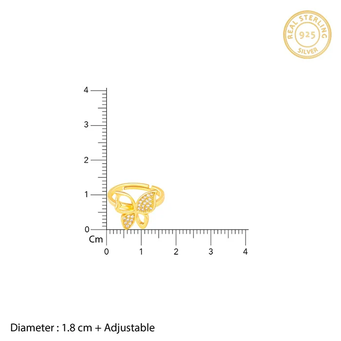 Golden Butterfly Bloom Ring - Image 5