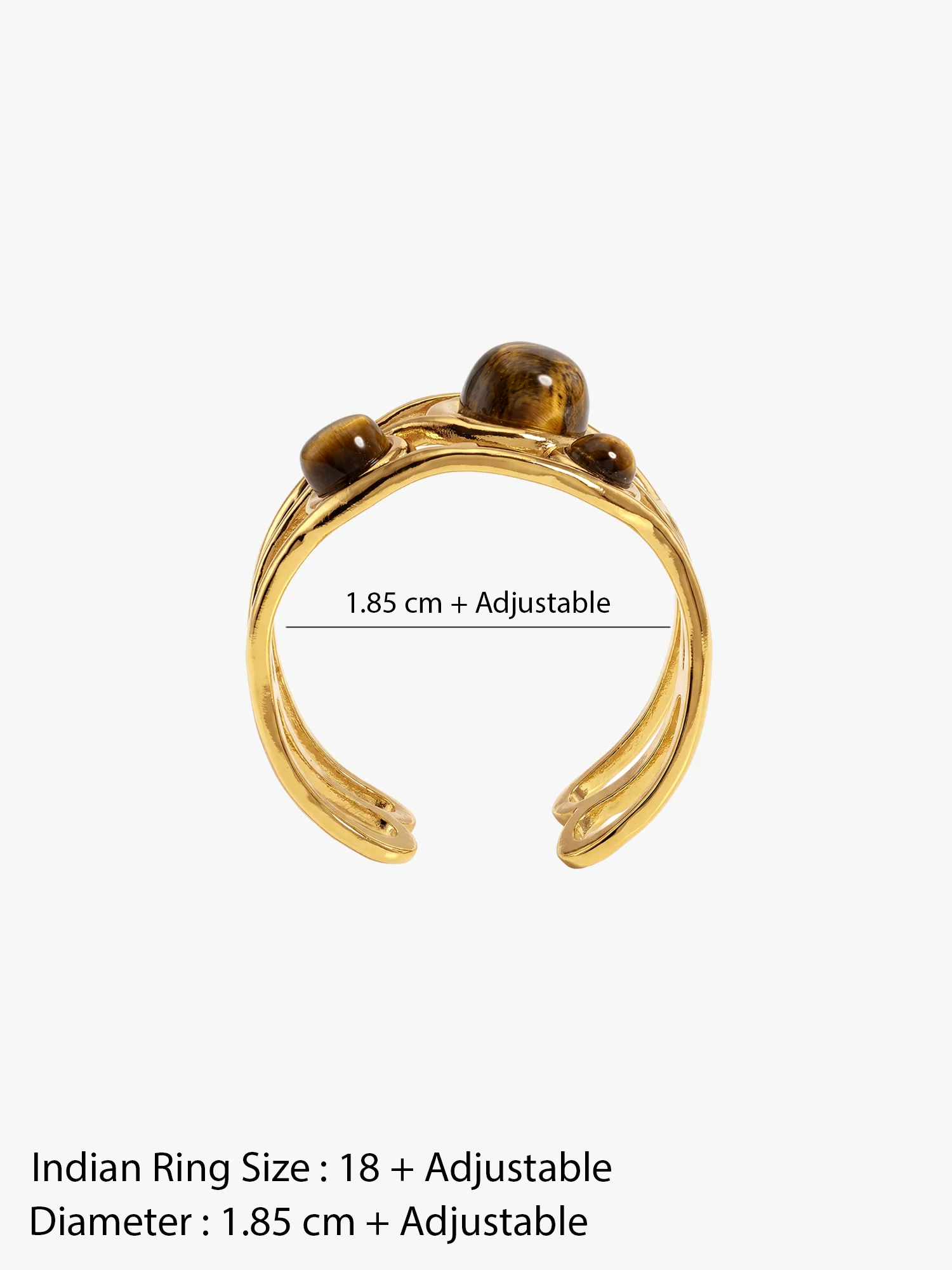 Cage It Gold Plated Ring (Size 18) - Image 6
