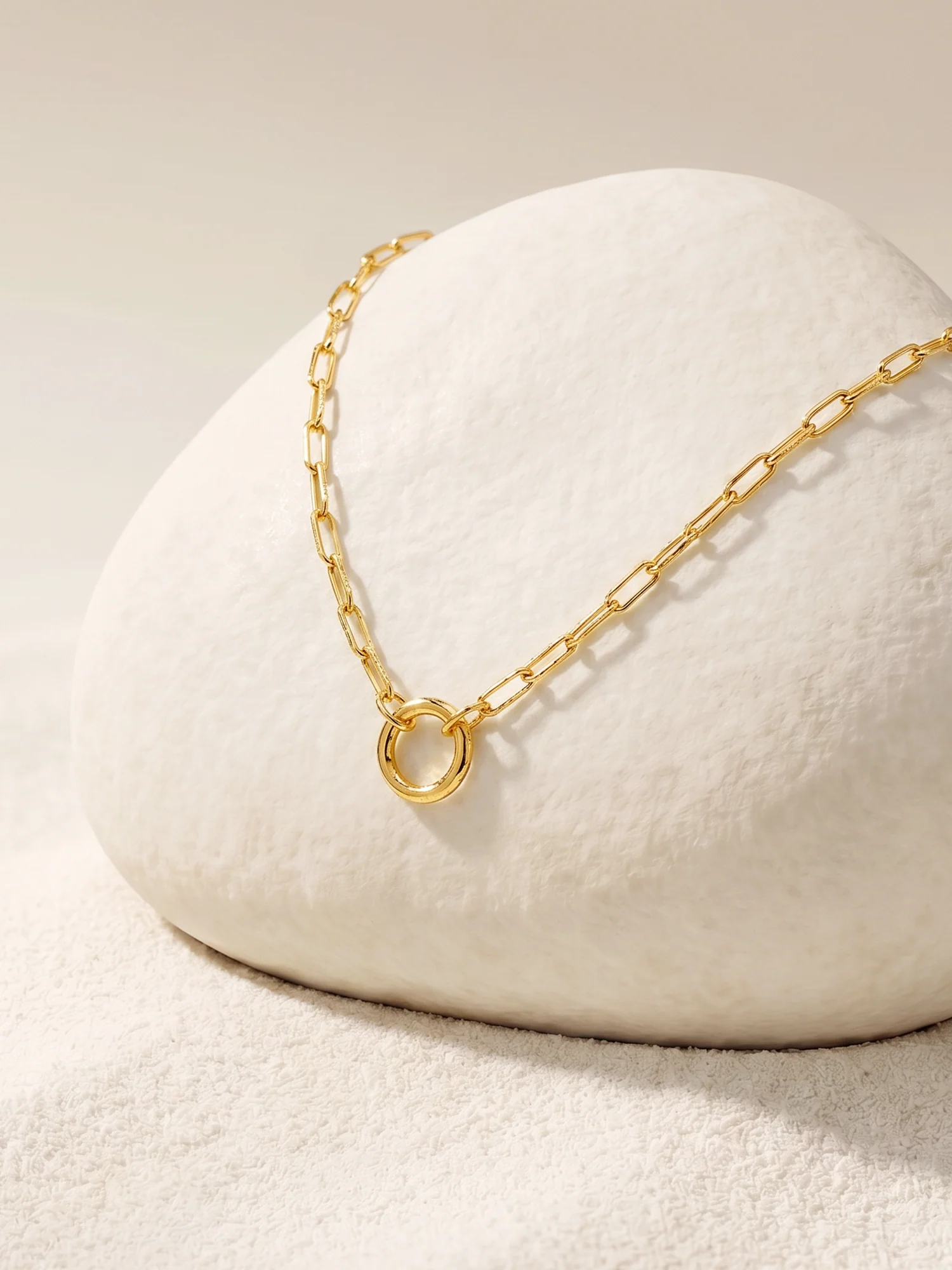 Centre Loop Gold Plated Necklace - Image 2