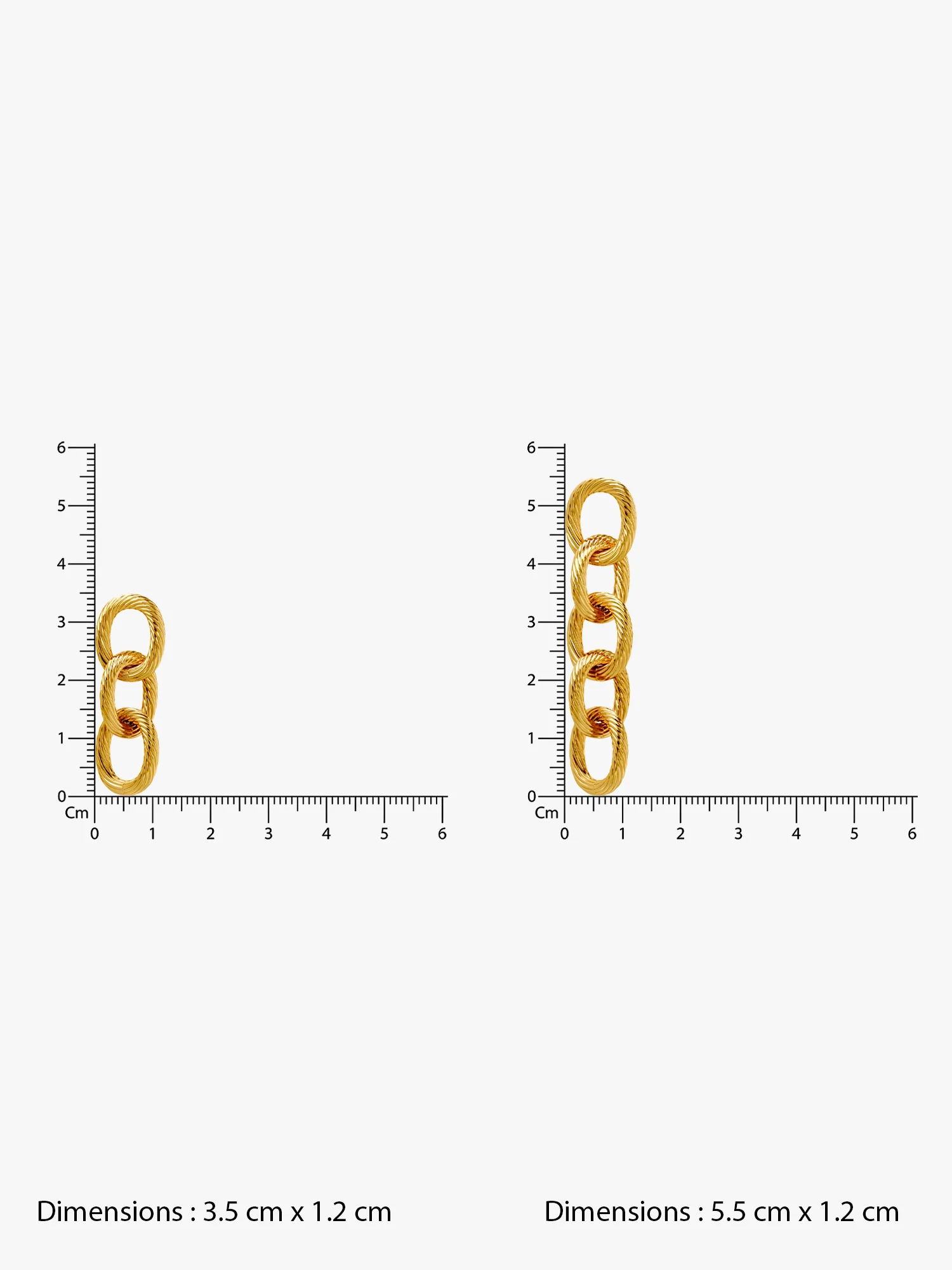 Chain Mismatched Gold Plated Earrings - Image 7