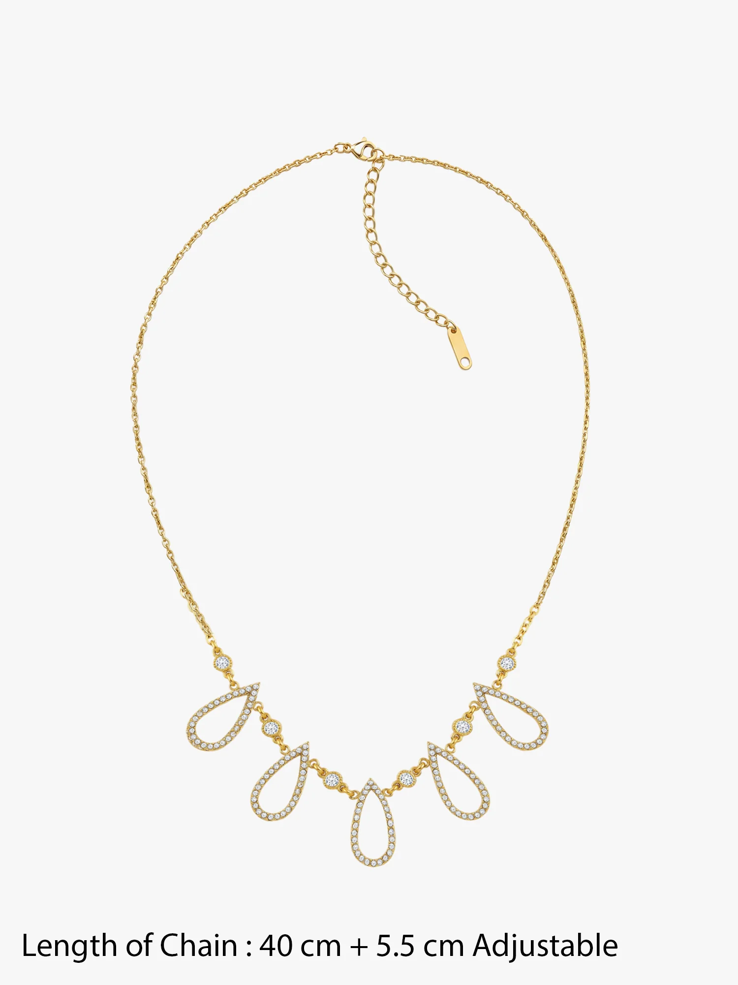 Chain Spill Gold Plated Necklace - Image 4