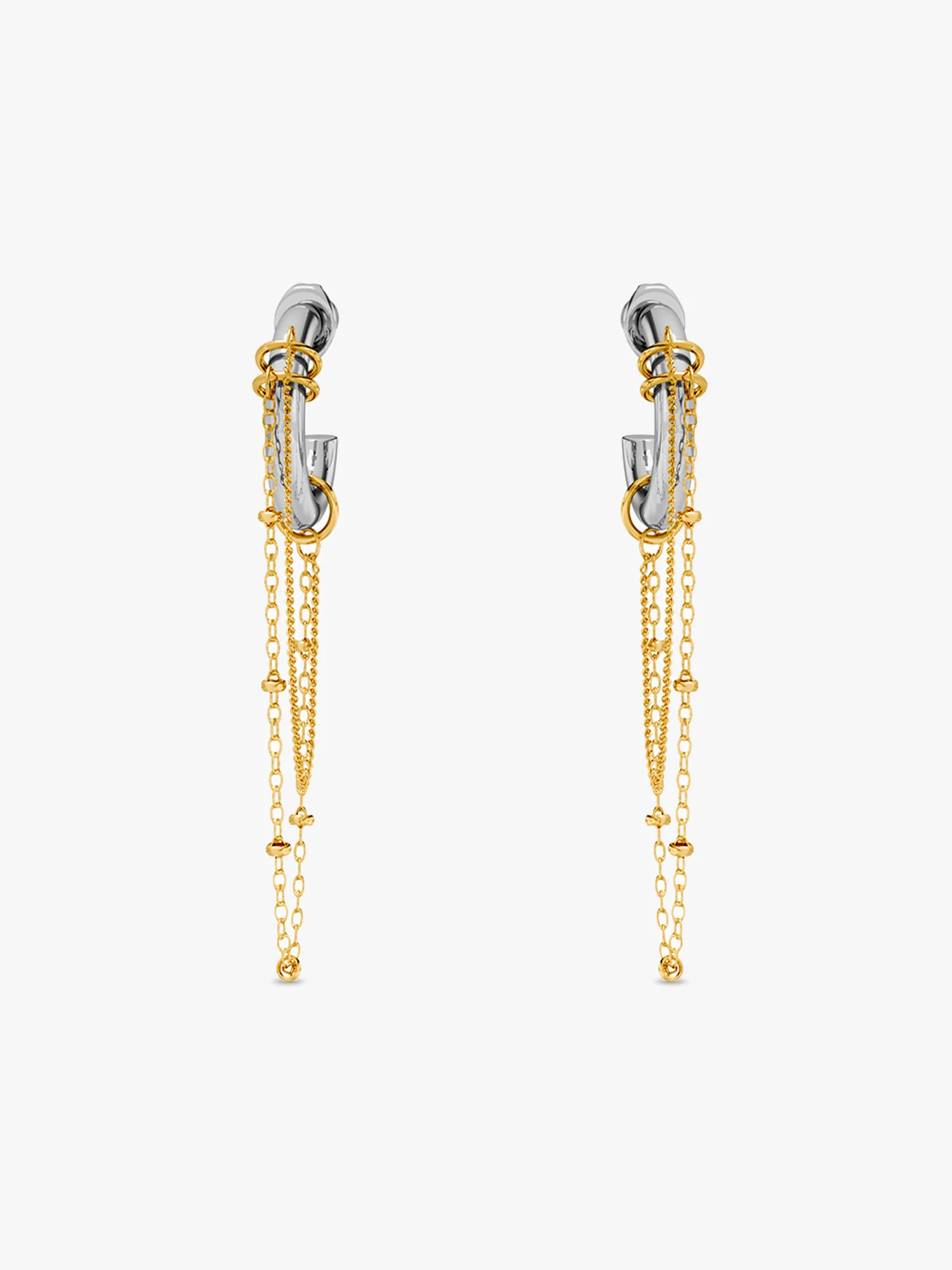 Chain Swing Dual Tone Danglers - Image 4