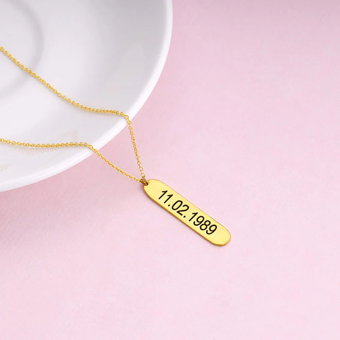 Golden Charming Double Sided Personalised Necklace - Image 3