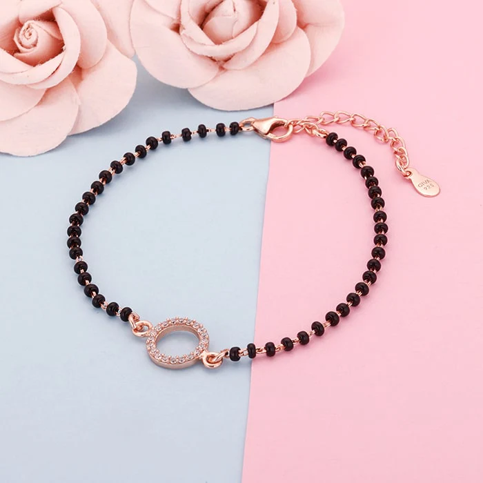 Rose Gold Circle of Life Mangalsutra Bracelet - Image 2