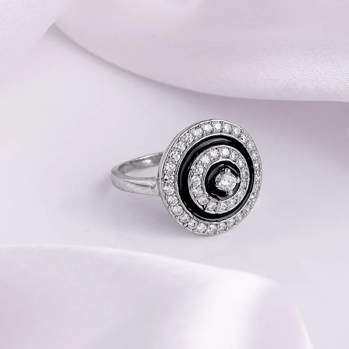 Silver Midnight Halo Ring - Image 2