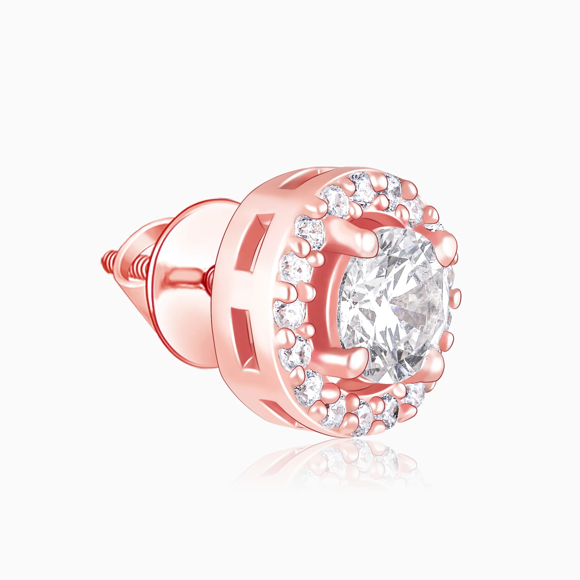 Rose Gold Seeking Solace Stud Earrings - Image 4