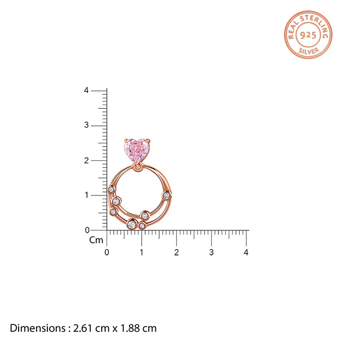 Rose Gold Love On Loop Earrings - Image 5