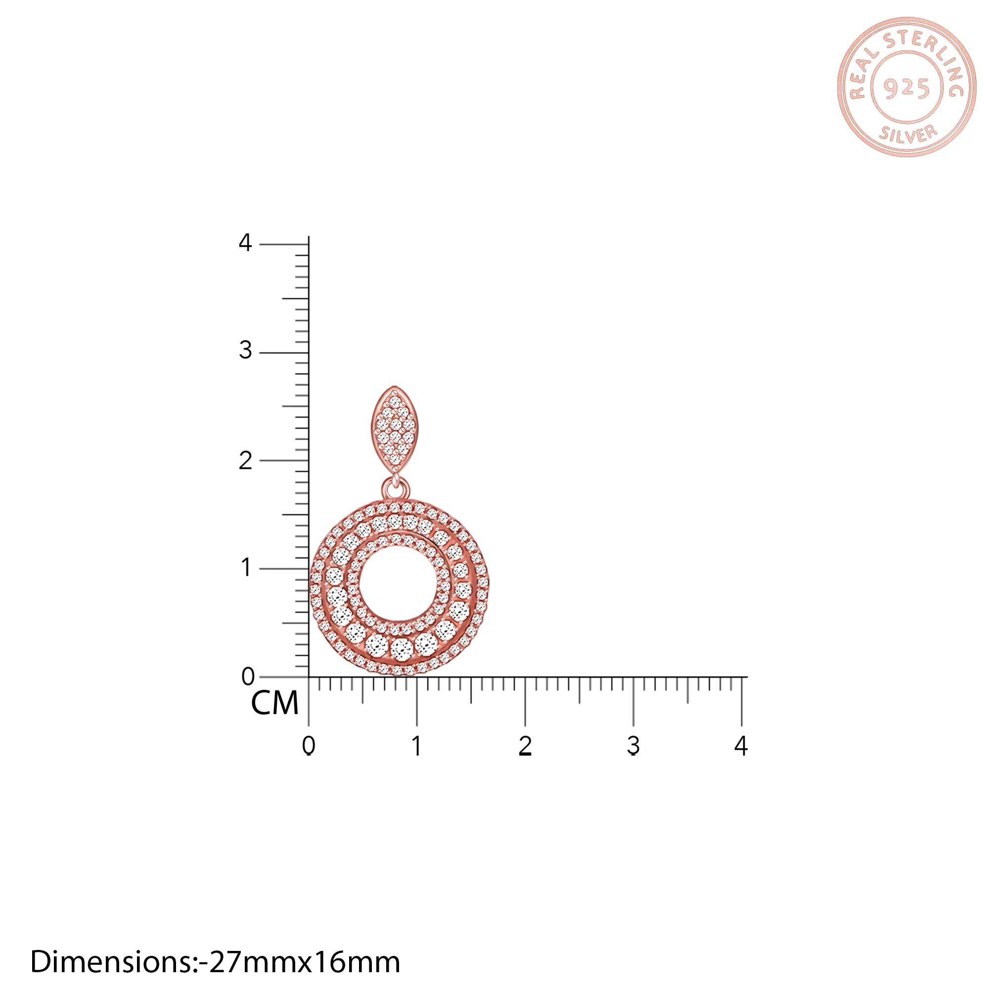 Rose Gold Classic Pendant With Link Chain - Image 3