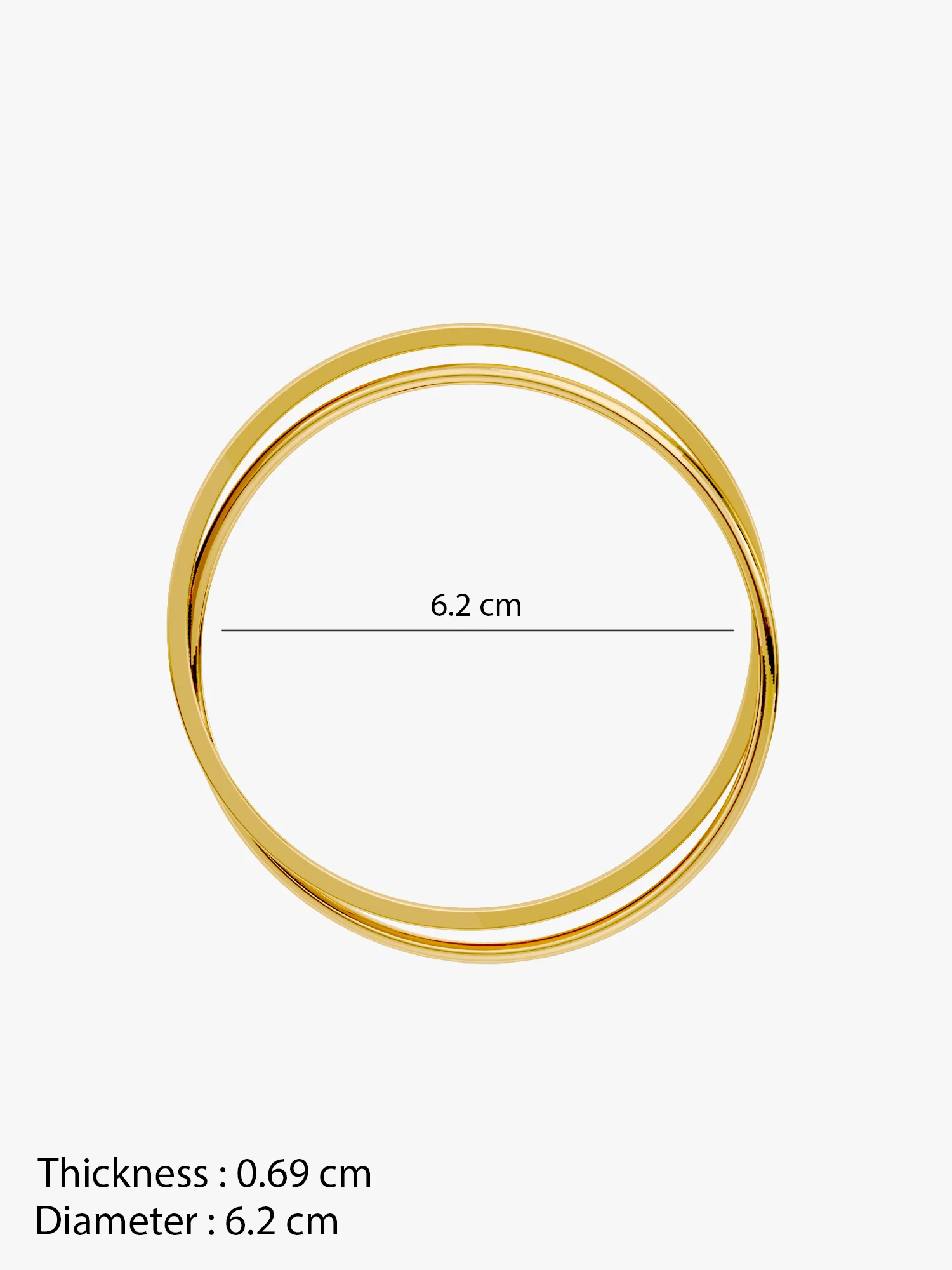 Classic Round Gold Plated Bracelet - Image 6