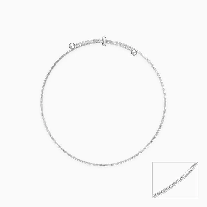 Silver Classic Slider Anklet - Image 3