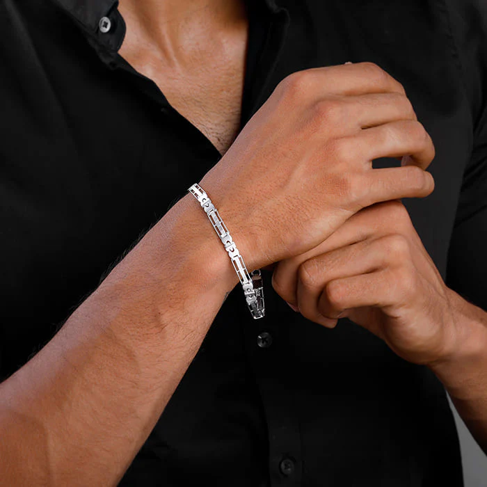 Silver Swagger Bracelet For Him - Image 3