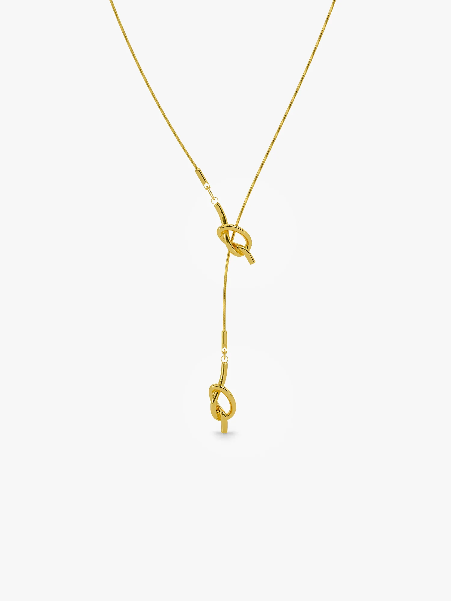 Clean Girl Drop Gold Plated Necklace - Image 4