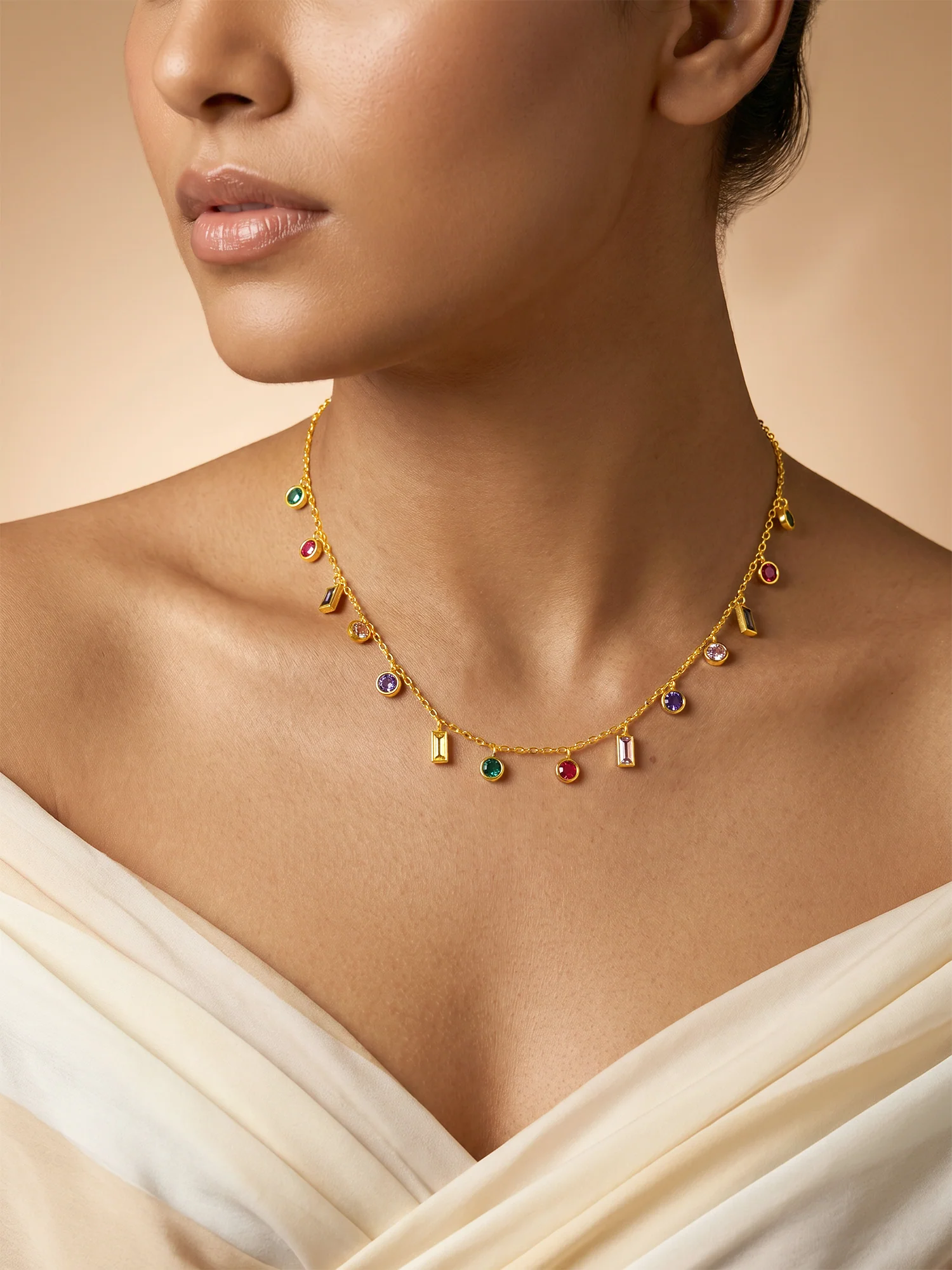 Color Pop Charm Gold Plated Necklace - Image 3