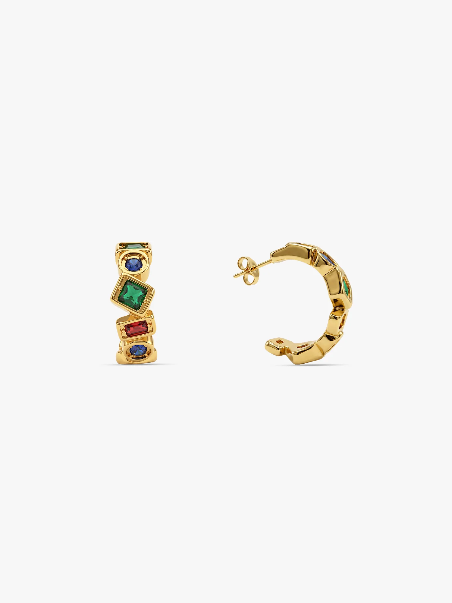 Colour Pop Gold Plated Hoop Earrings - Image 4