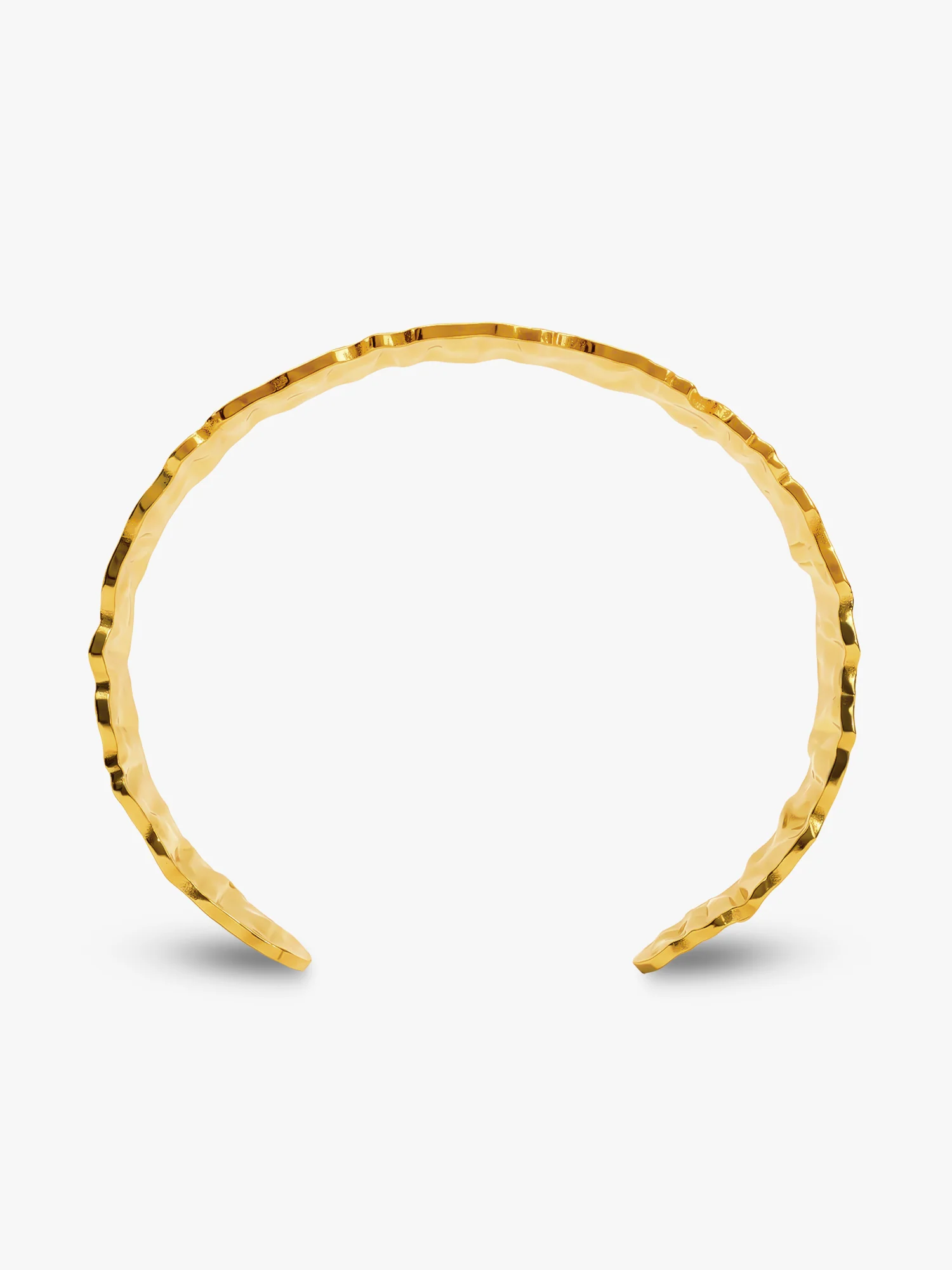 Crinkle Mood Gold Plated Cuff Bracelet - Image 5