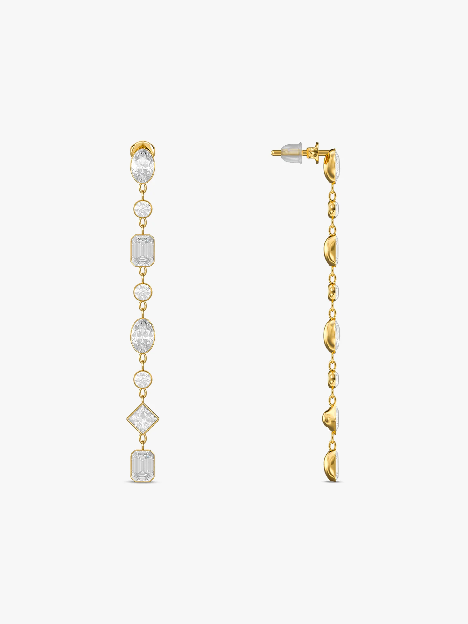 Crystal Link Drop Gold Plated Danglers - Image 5
